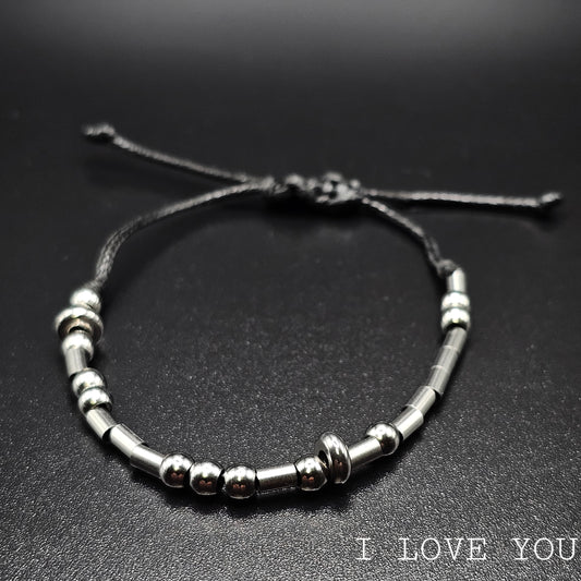 Whispered Secrets Morse Code Jewelry (stainless steel)