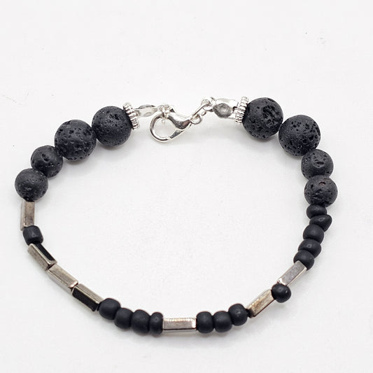 Unearth the Beauty: Morse Code Jewelry with Natural Black Lava Beads or simply Morse Code