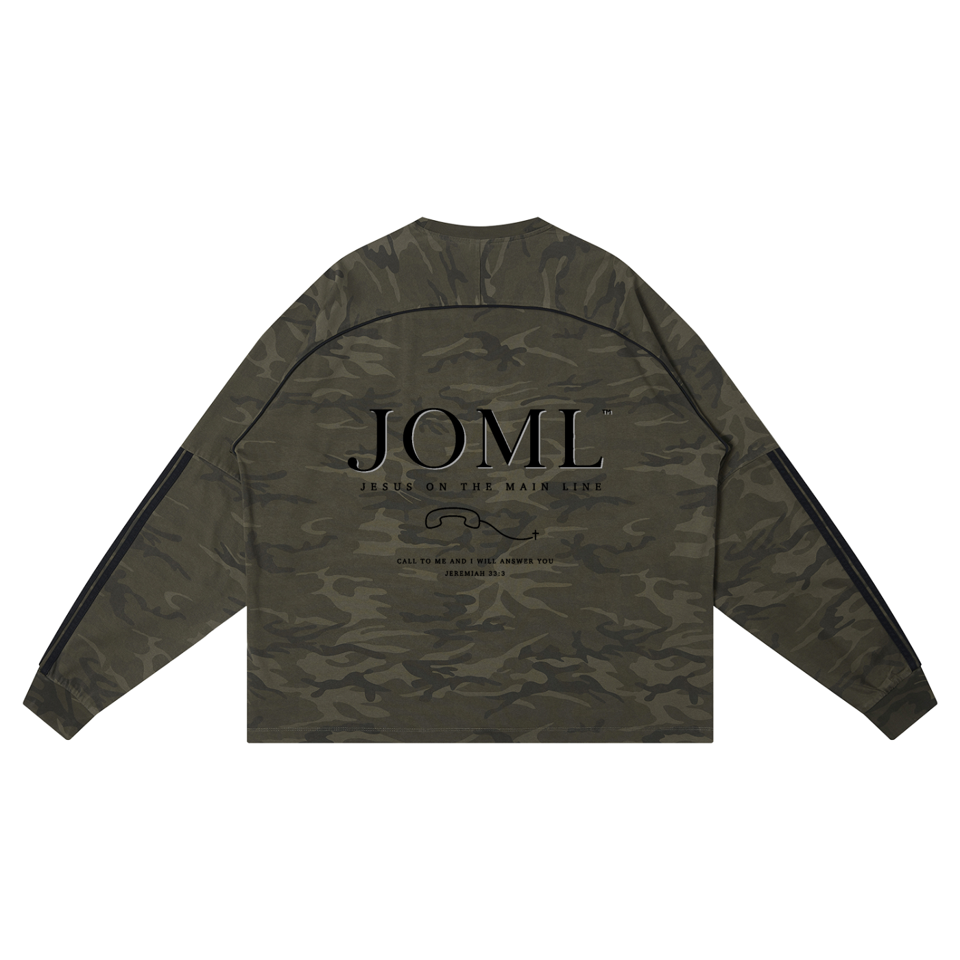 JESUS ON THE MAIN LINE - Unisex Camo Loose Long Sleeve T-Shirt