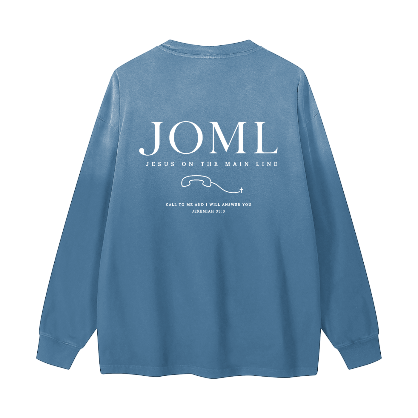 JESUS ON THE MAIN LINE - Gradient Washed Long Sleeve T-Shirt