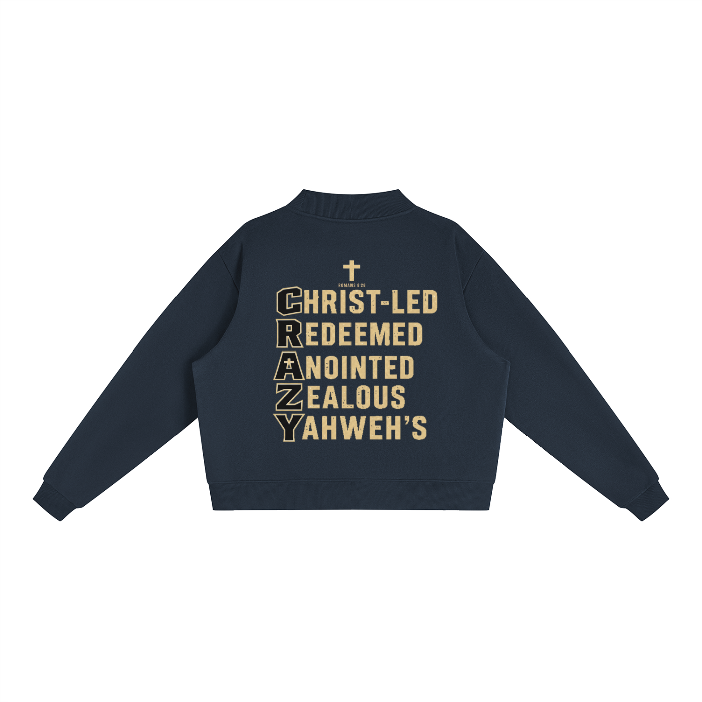 CRAZY COLLECTION - Essential Fleece Mock-Neck Crew Sweatshirt