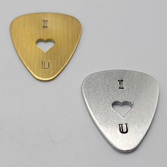 Heart Centered Brass and Aluminum Guitar Picks (Customize in Cart)