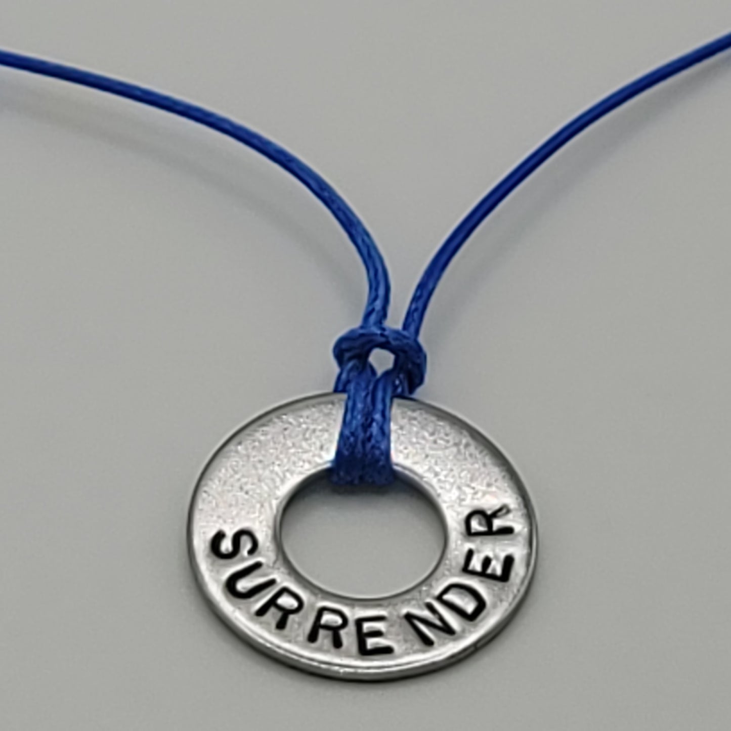 What is your word? Personalize or keep SURRENDER for your affirmation necklace