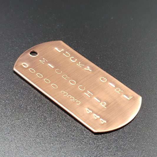 Personalized Copper Microchip Dog Tag (Customize at Checkout)