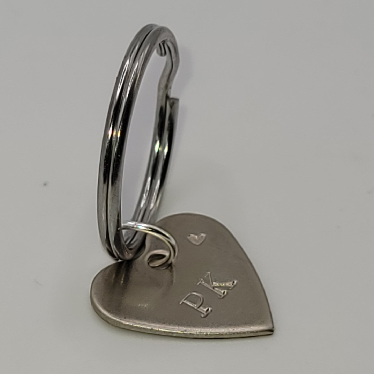 Brass Keychain with Nickel Silver Heart (Customize in Cart)