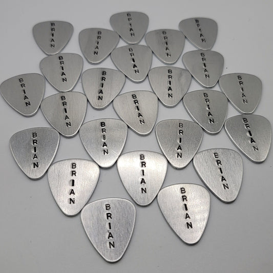 Aluminum Guitar Picks (50 minimum-bulk)