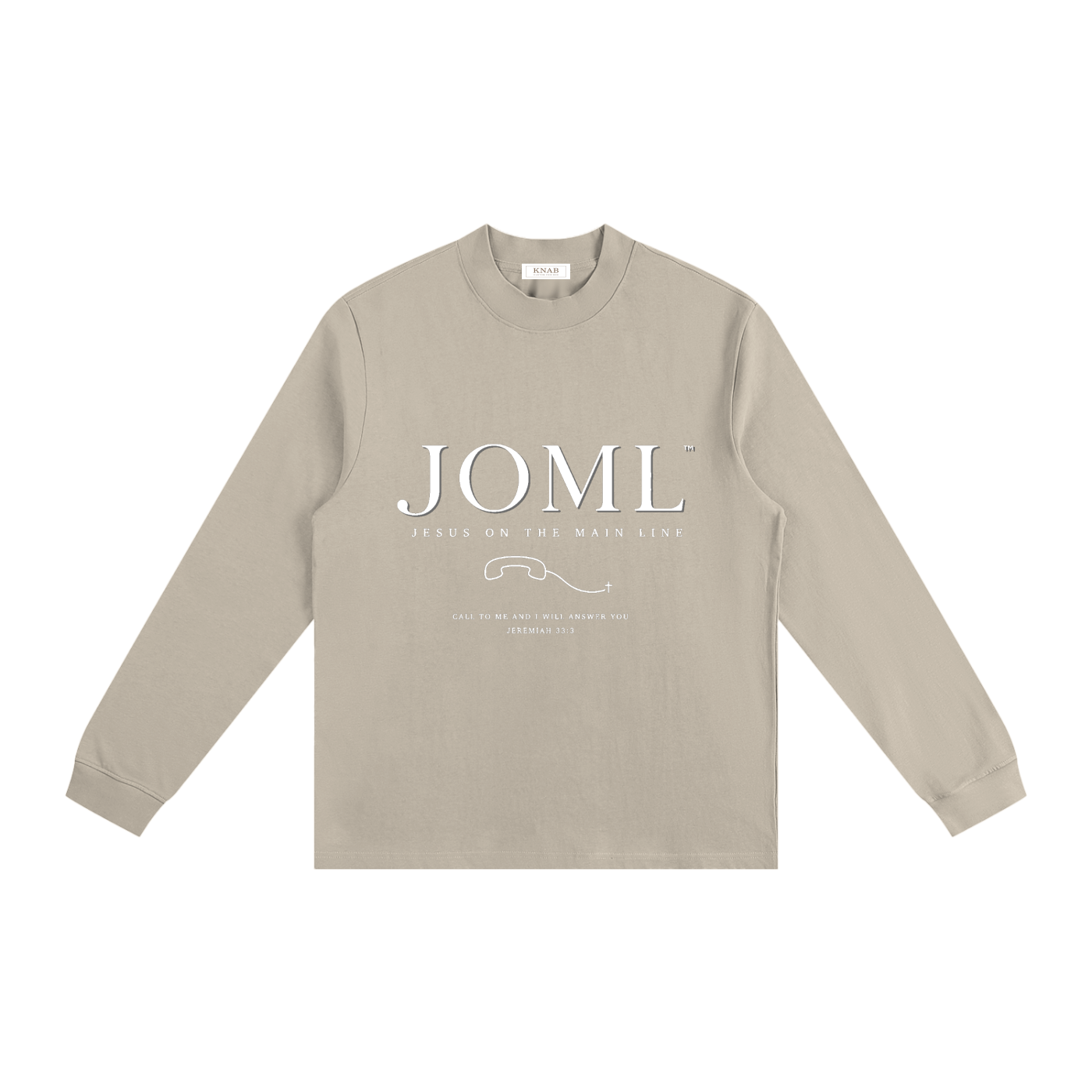 JESUS ON THE MAIN LINE - Essential Non-Shrink Mock Neck Sweatshirt