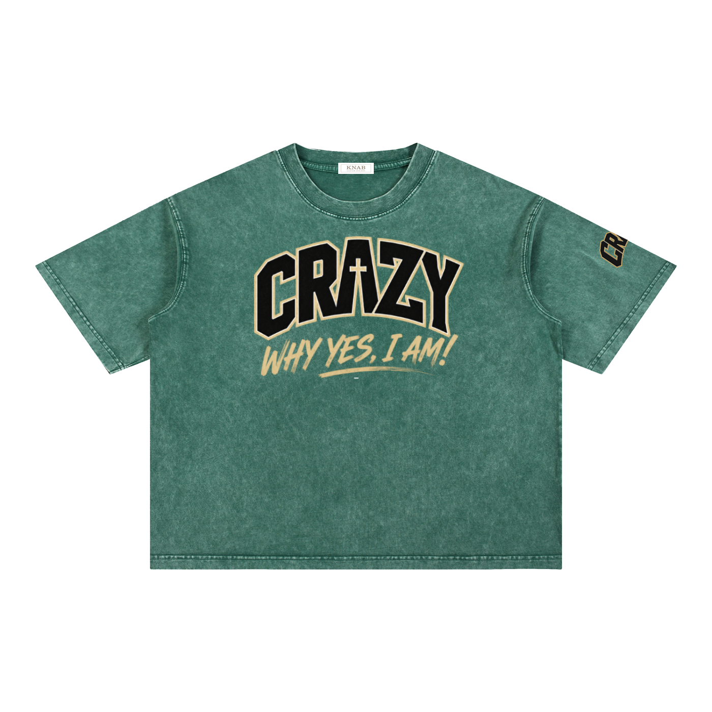 CRAZY COLLECTION - Mineral Wash Boxy Cotton T-Shirt