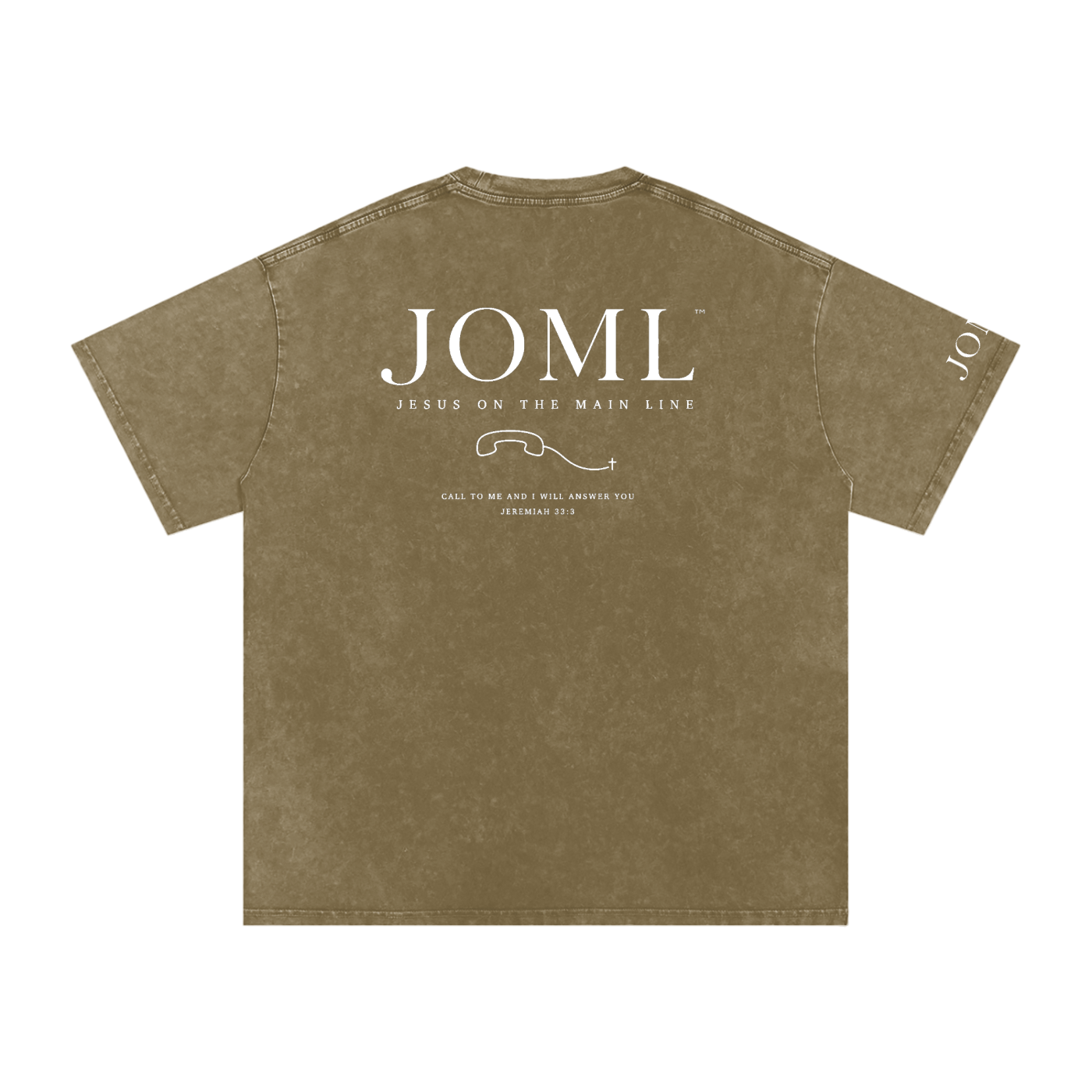JESUS ON THE MAIN LINE - Snow Washed Oversized Cotton T-Shirt