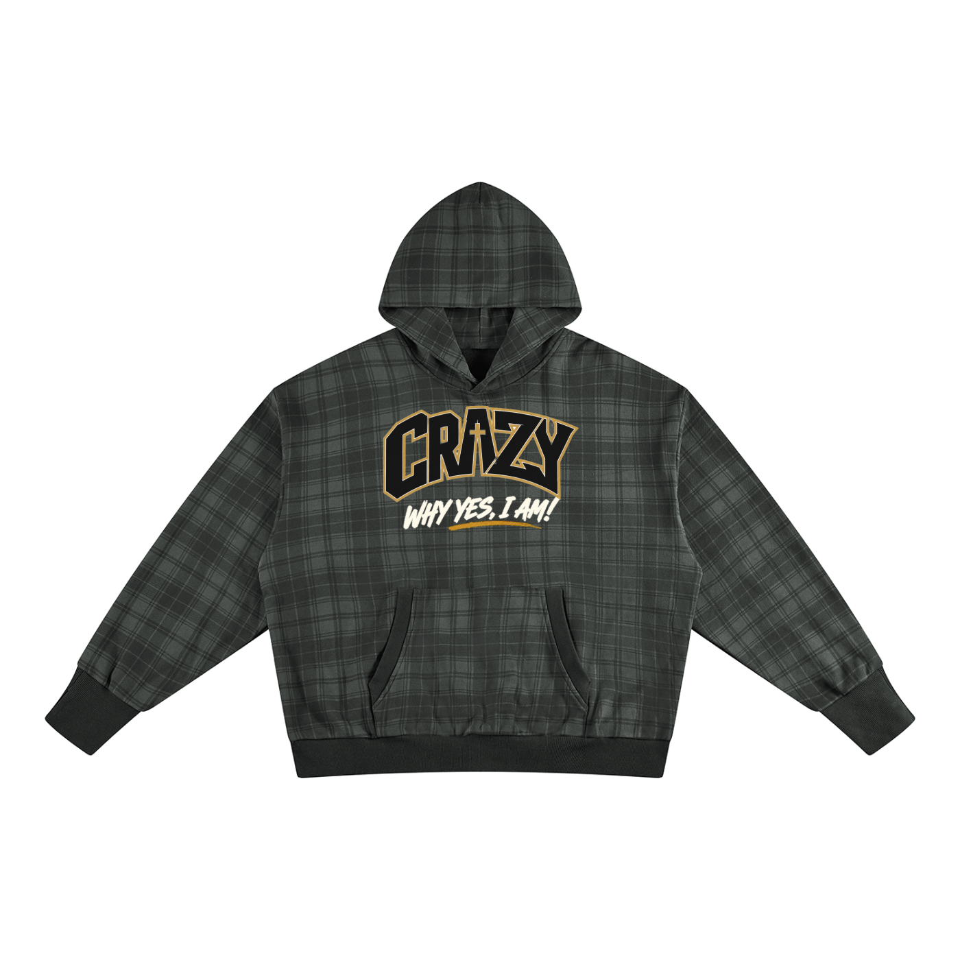 CRAZY COLLECTION - Unisex Plaid Color Block Hoodie