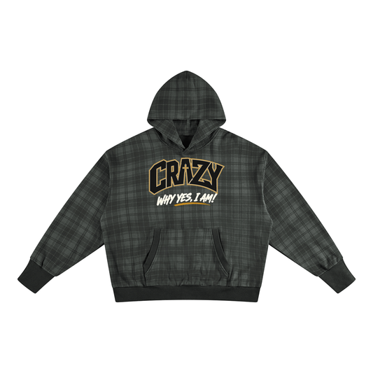 CRAZY COLLECTION - Unisex Plaid Color Block Hoodie