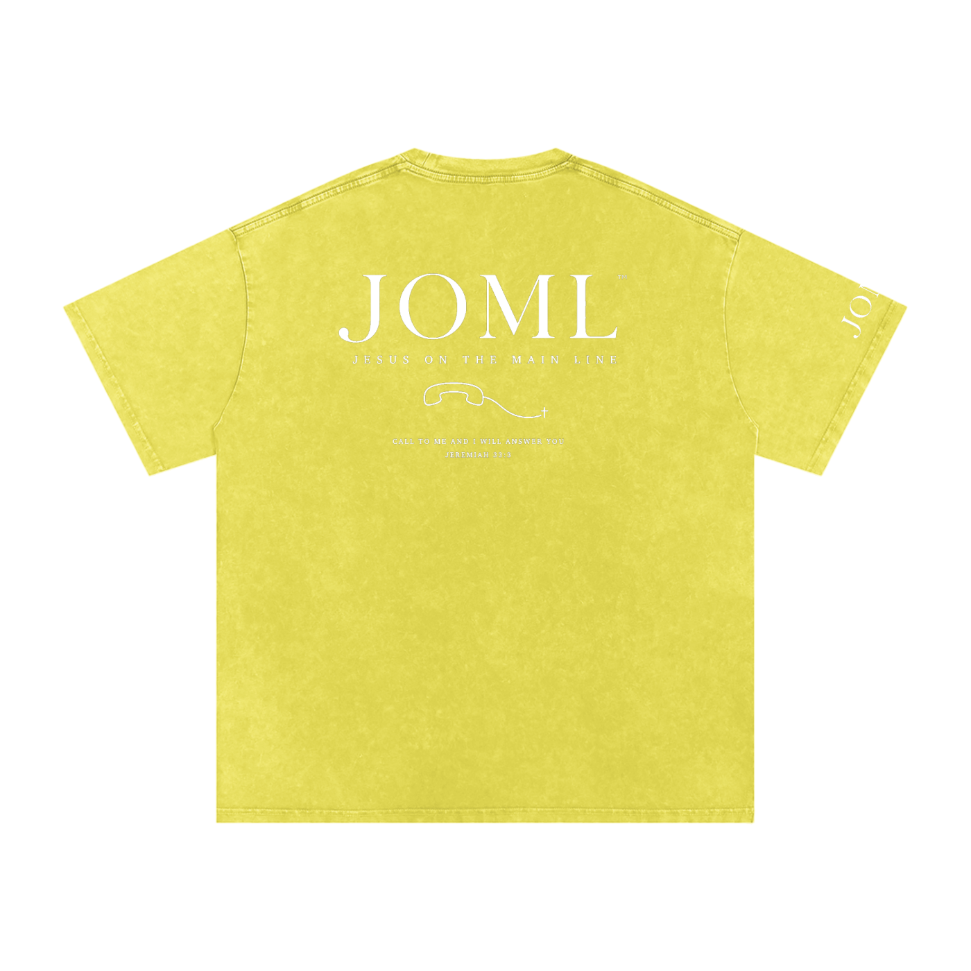 JESUS ON THE MAIN LINE - Snow Washed Oversized Cotton T-Shirt