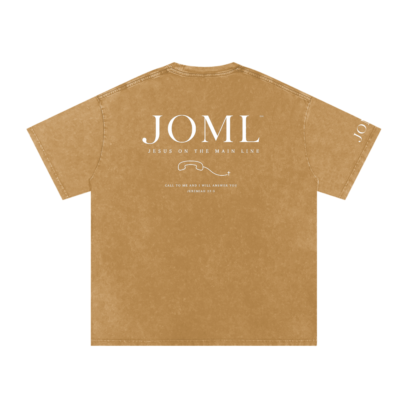 JESUS ON THE MAIN LINE - Snow Washed Oversized Cotton T-Shirt