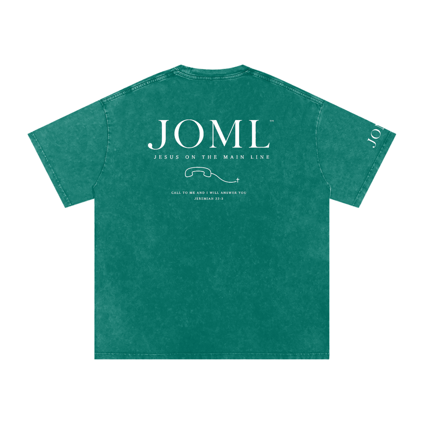 JESUS ON THE MAIN LINE - Snow Washed Oversized Cotton T-Shirt