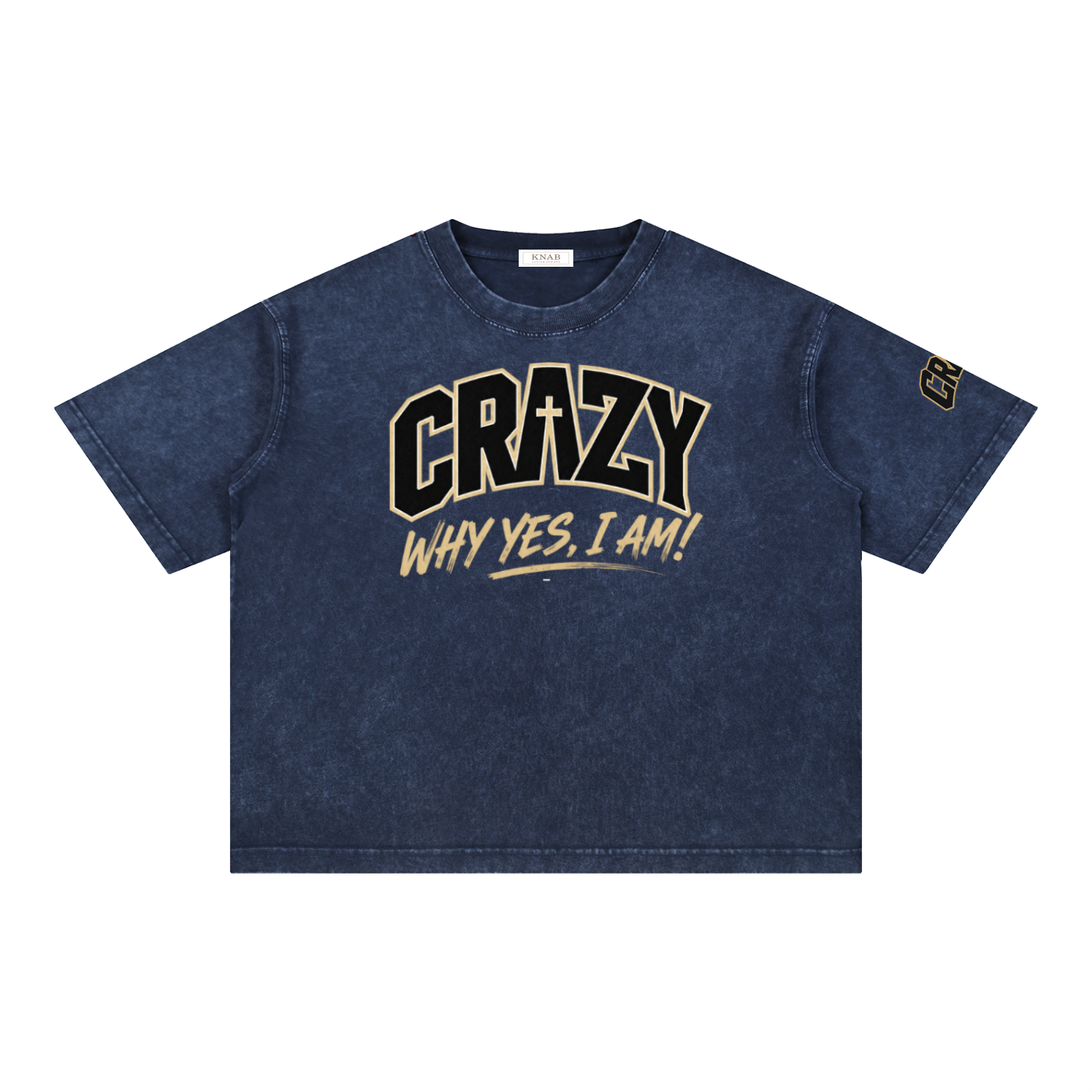 CRAZY COLLECTION - Mineral Wash Boxy Cotton T-Shirt