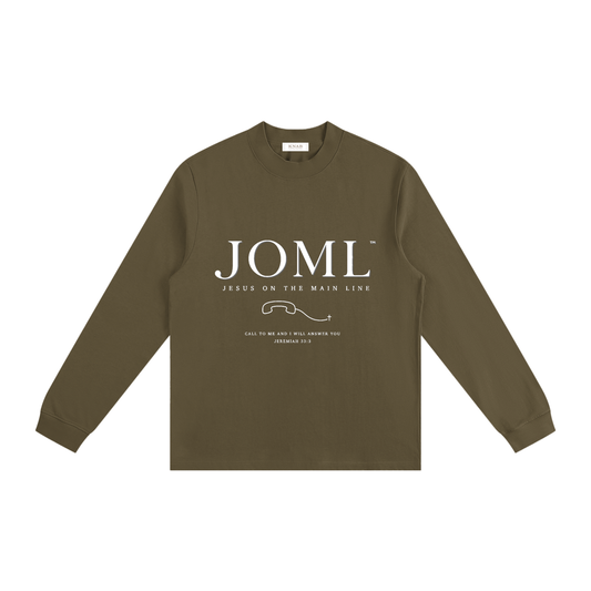 JESUS ON THE MAIN LINE - Essential Non-Shrink Mock Neck Sweatshirt
