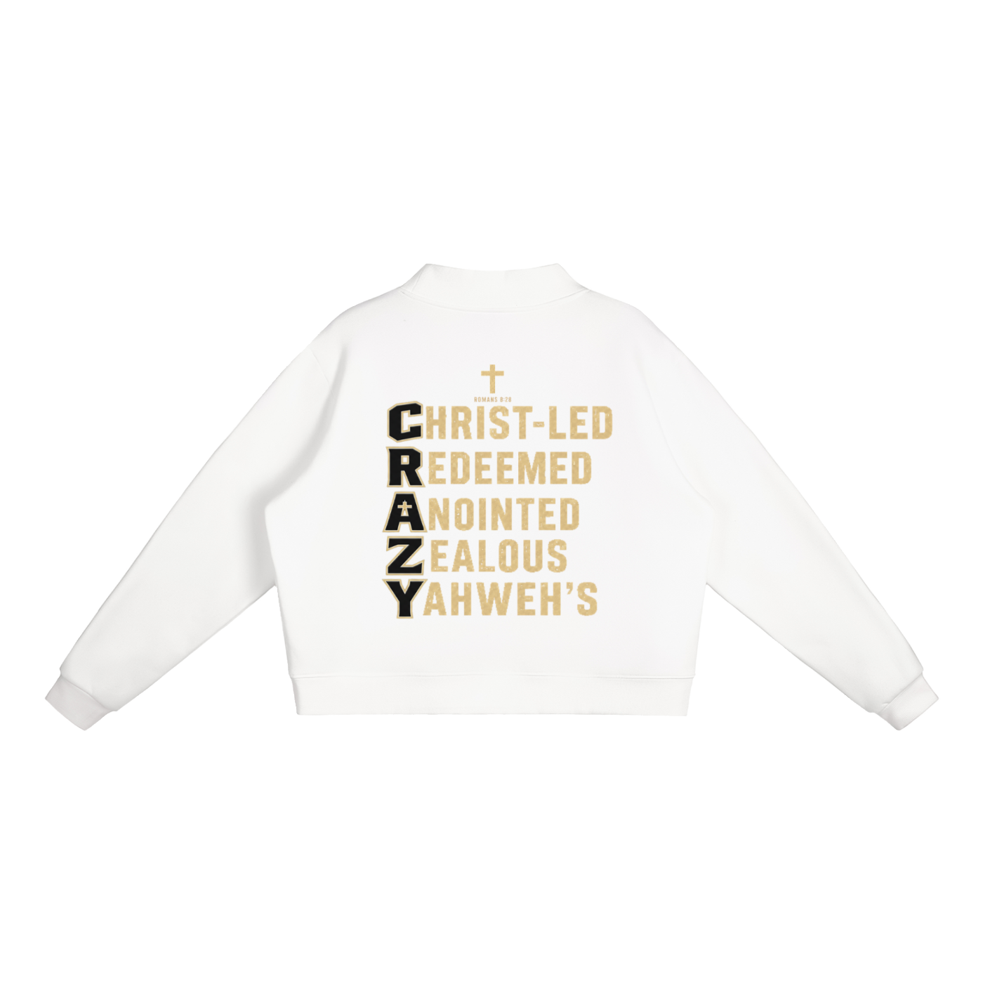 CRAZY COLLECTION - Essential Fleece Mock-Neck Crew Sweatshirt