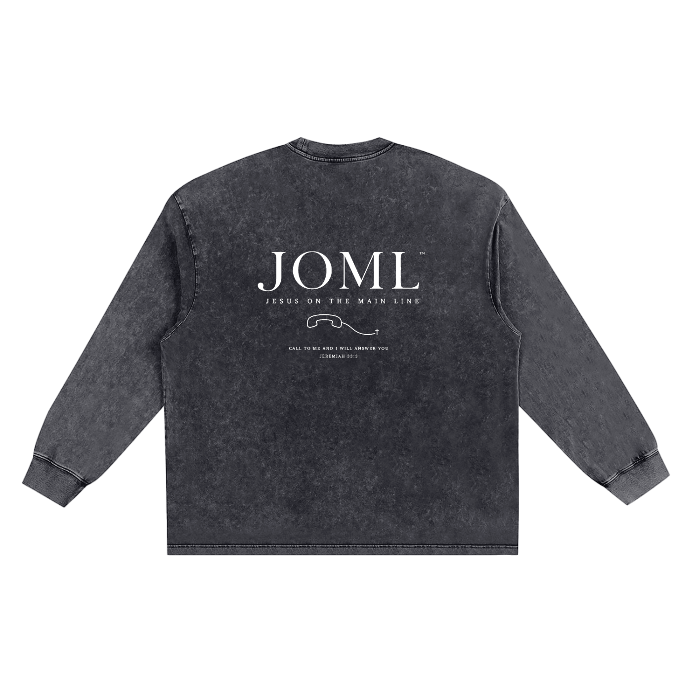 JESUS ON THE MAIN LINE - Snow Washed Frayed Edge T-Shirt