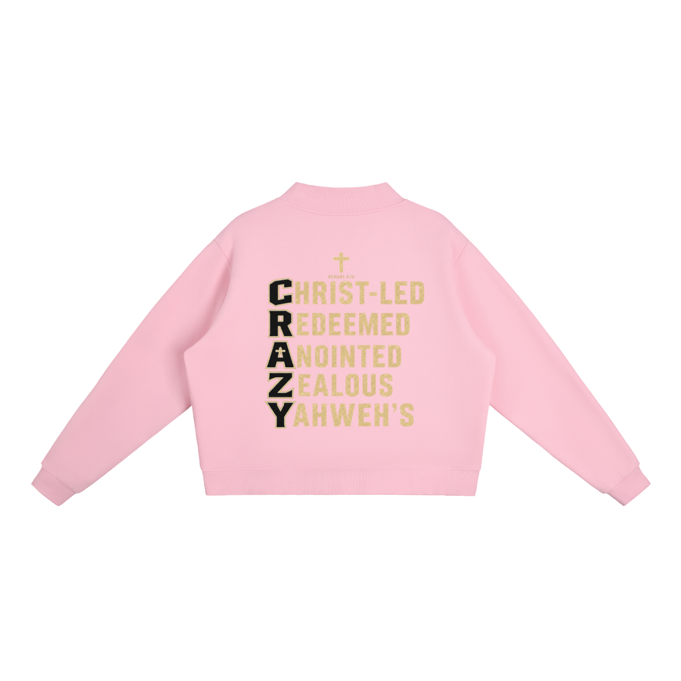 CRAZY COLLECTION - Essential Fleece Mock-Neck Crew Sweatshirt