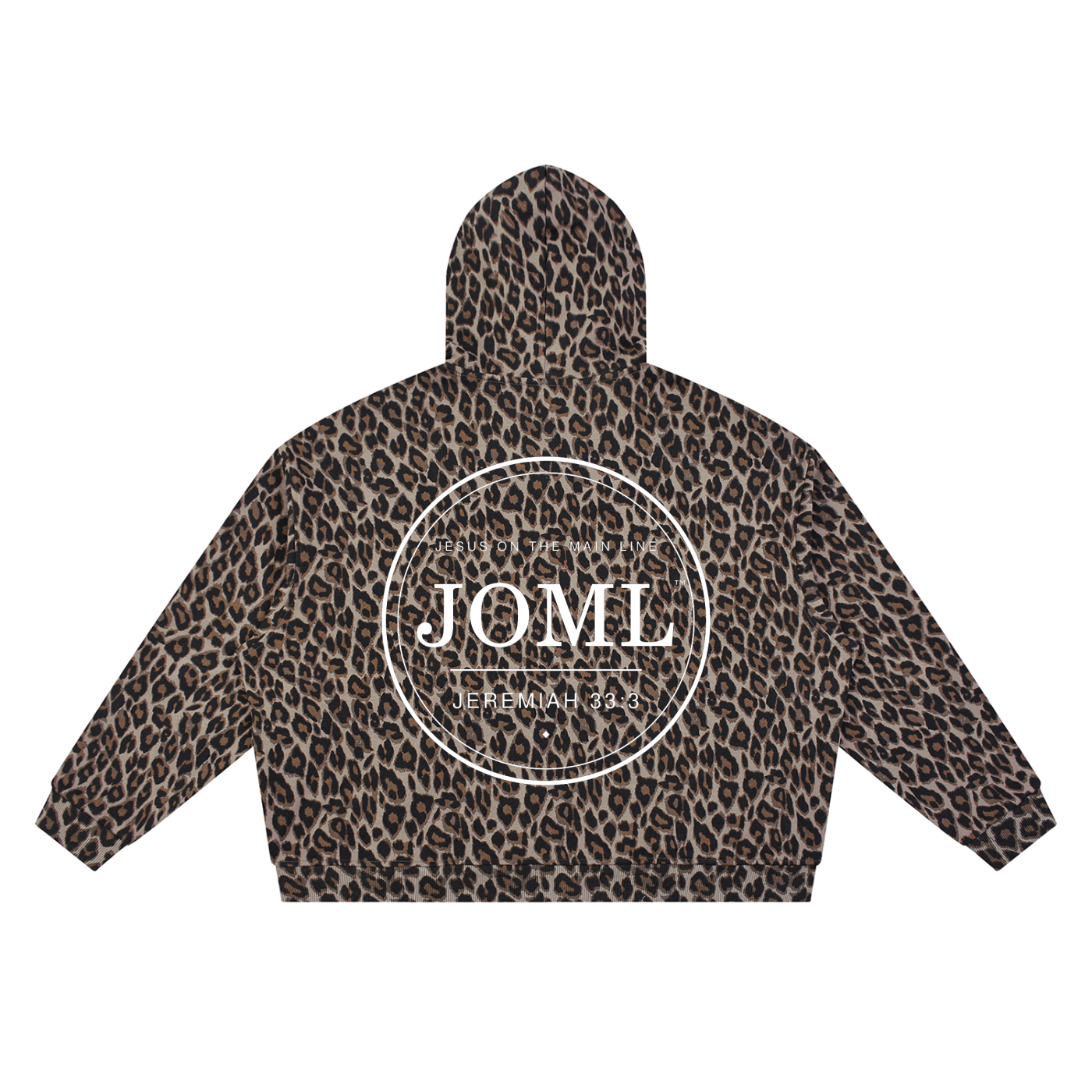 JESUS ON THE MAIN LINE - Unisex Leopard Full Zip Hoodie