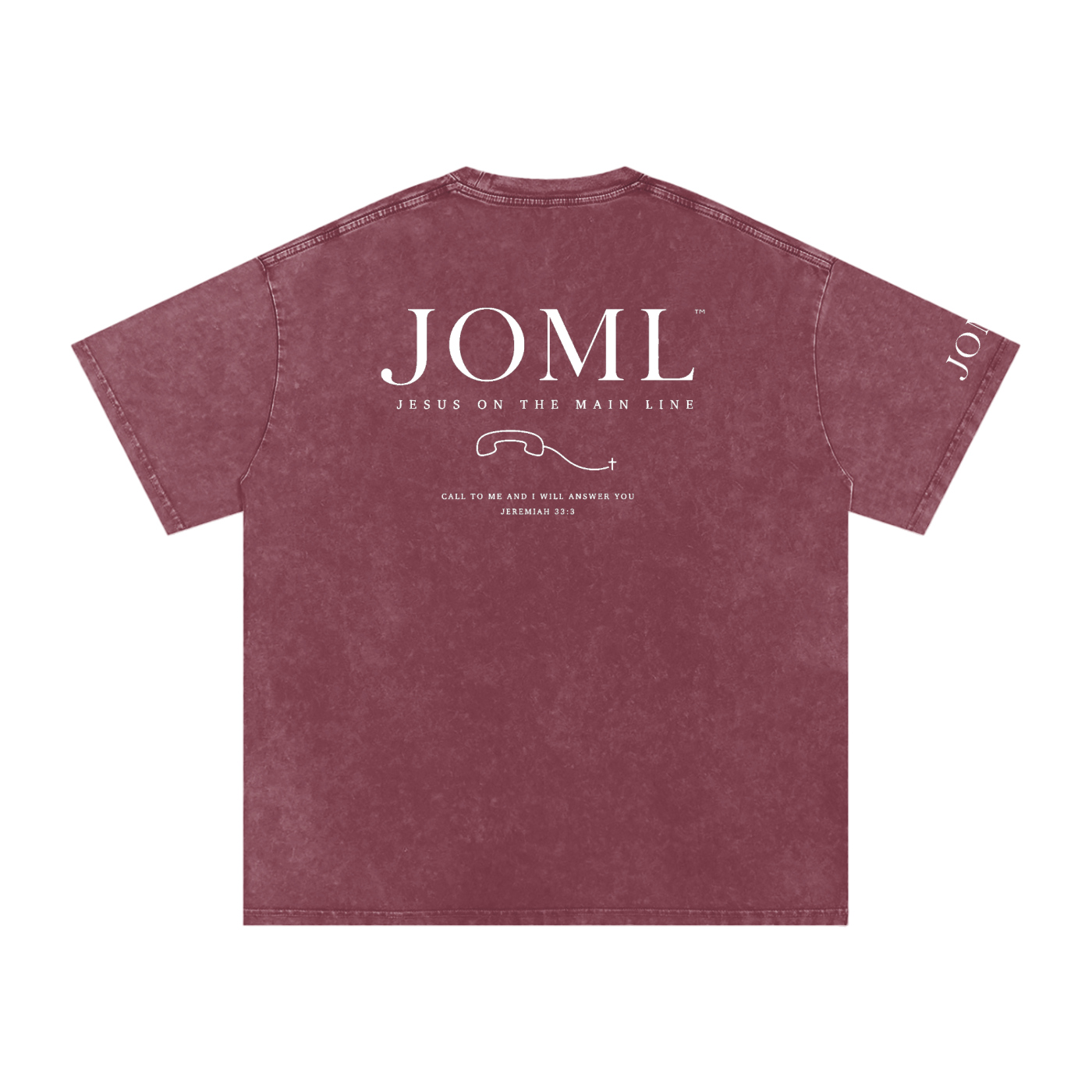 JESUS ON THE MAIN LINE - Snow Washed Oversized Cotton T-Shirt