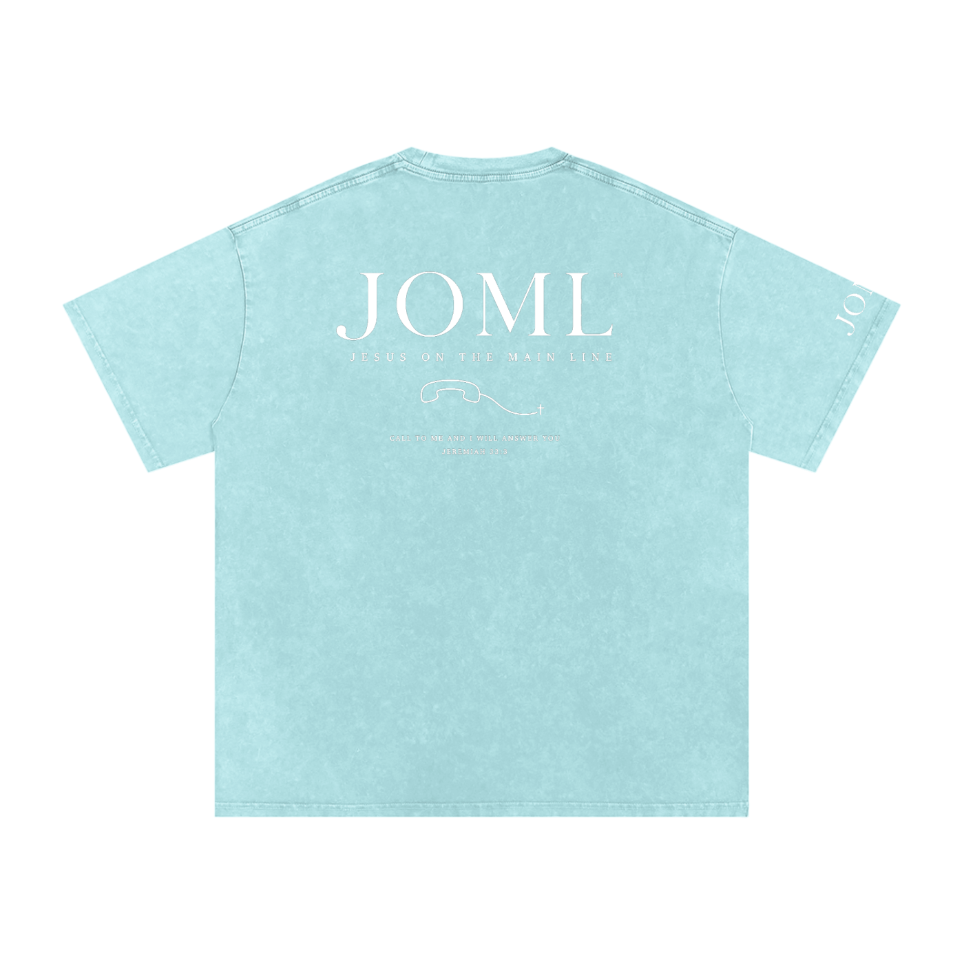 JESUS ON THE MAIN LINE - Snow Washed Oversized Cotton T-Shirt