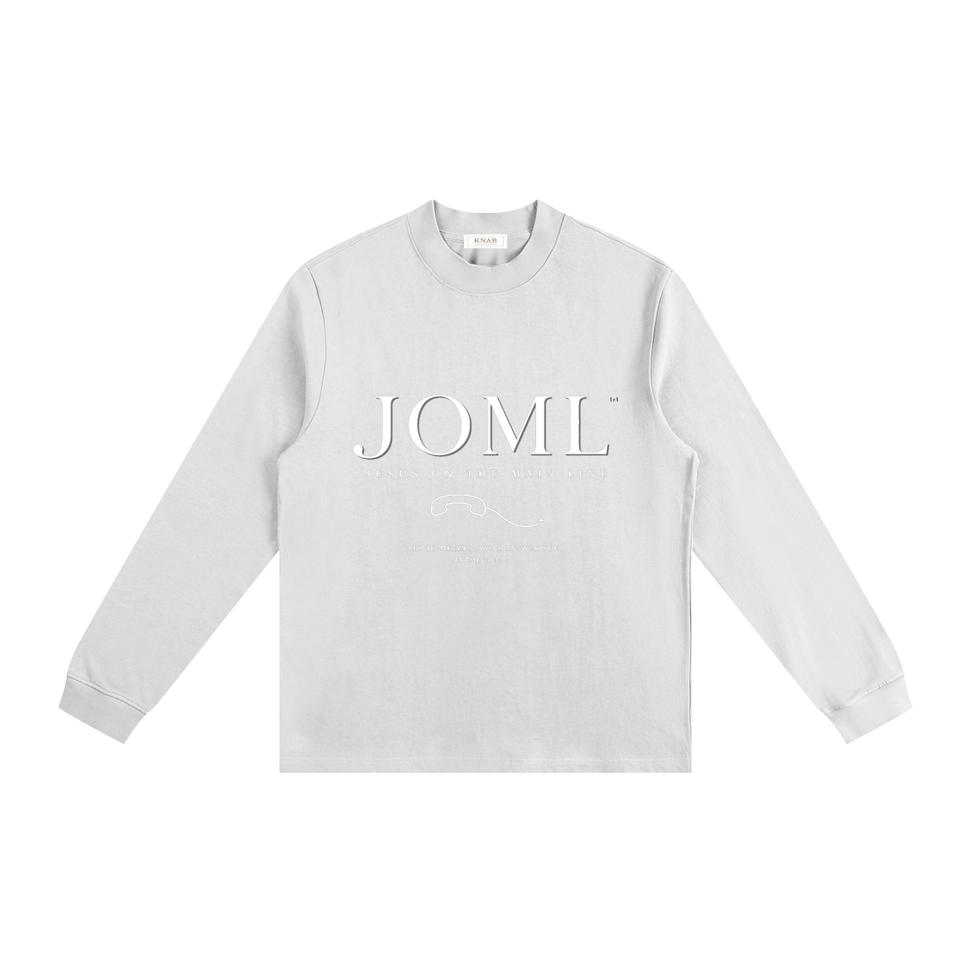 JESUS ON THE MAIN LINE - Essential Non-Shrink Mock Neck Sweatshirt