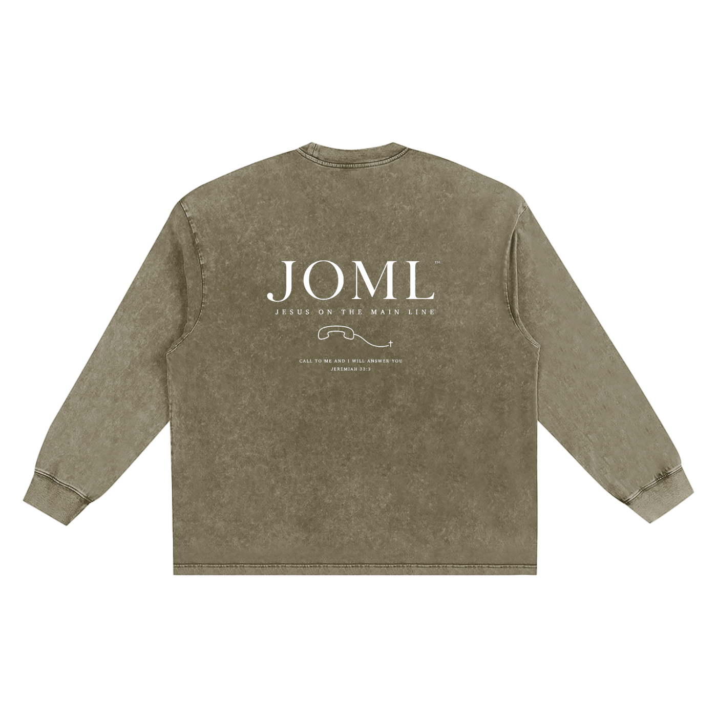JESUS ON THE MAIN LINE - Snow Washed Frayed Edge T-Shirt