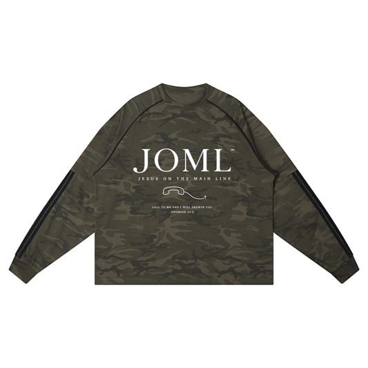 JESUS ON THE MAIN LINE - Unisex Camo Loose Long Sleeve T-Shirt