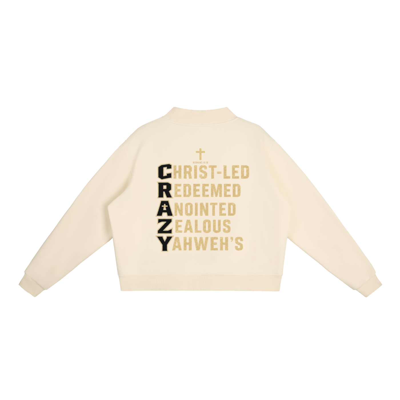 CRAZY COLLECTION - Essential Fleece Mock-Neck Crew Sweatshirt