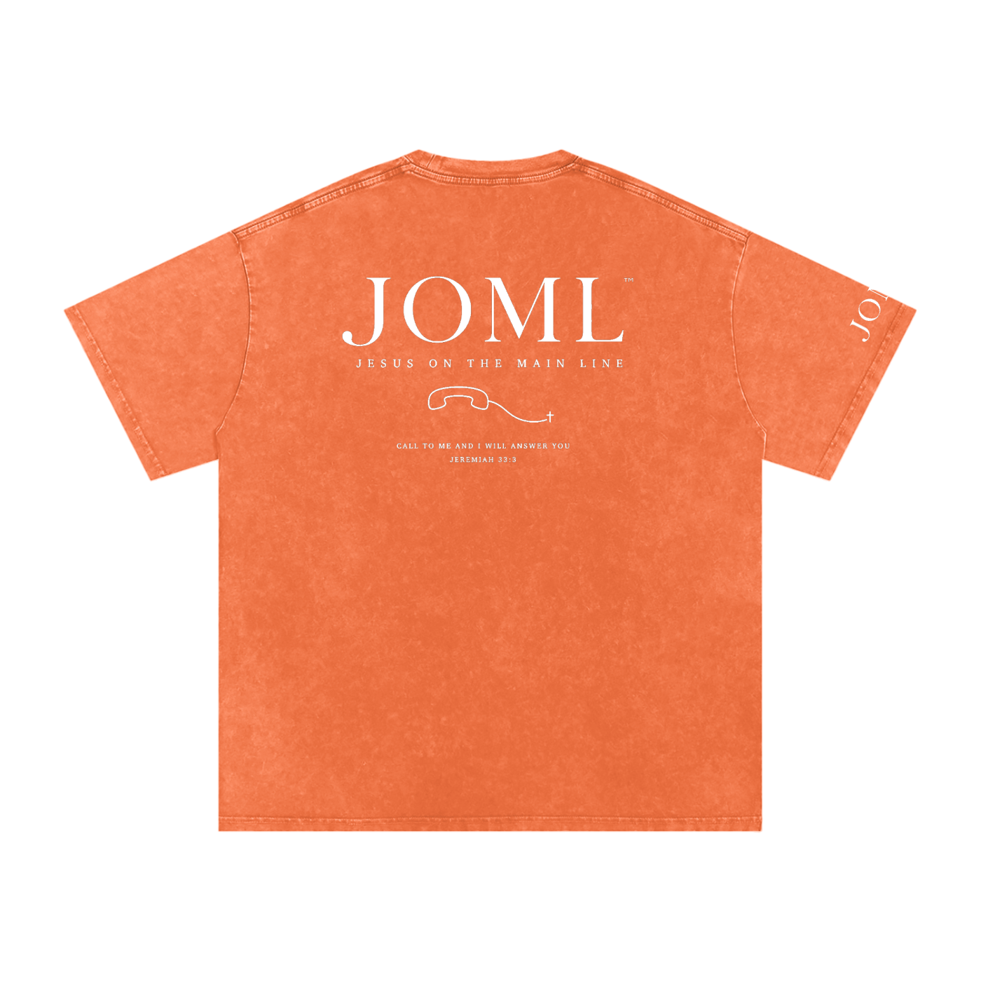 JESUS ON THE MAIN LINE - Snow Washed Oversized Cotton T-Shirt