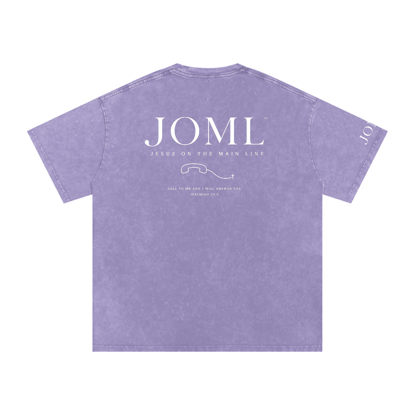 JESUS ON THE MAIN LINE - Snow Washed Oversized Cotton T-Shirt