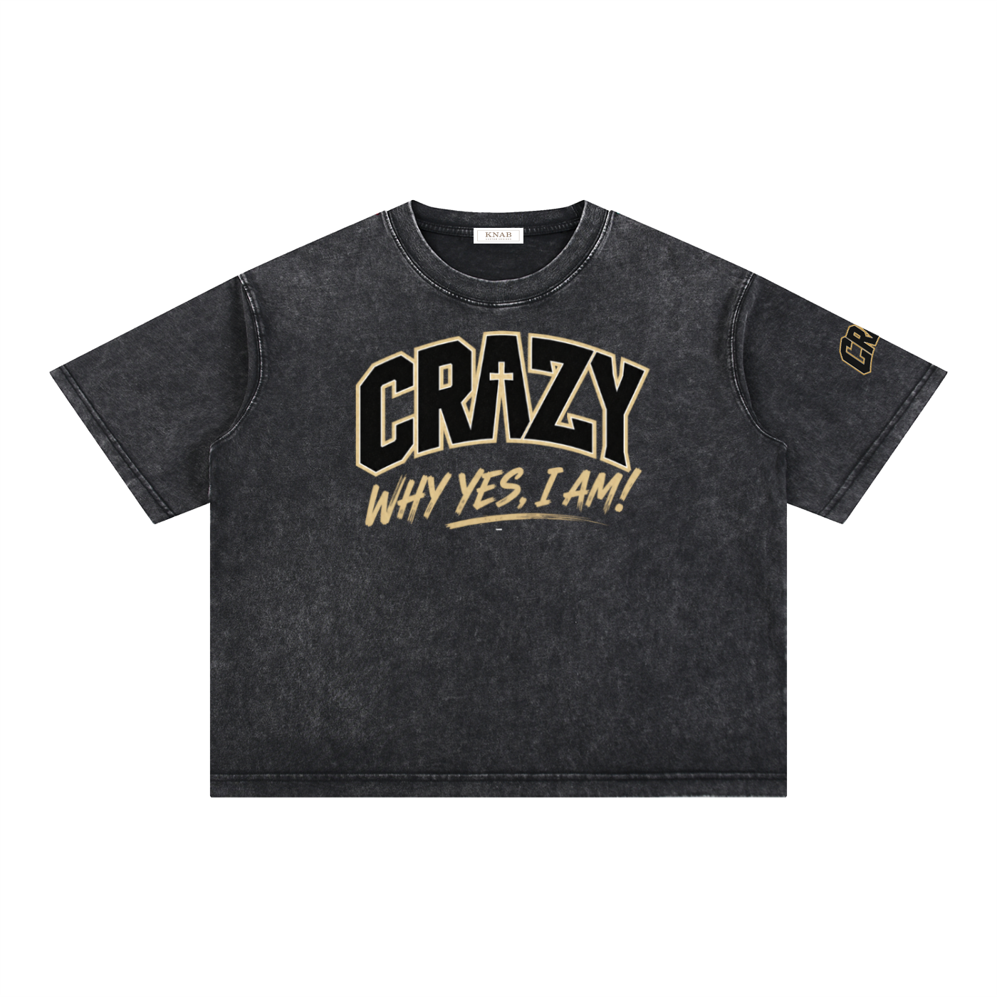 CRAZY COLLECTION - Mineral Wash Boxy Cotton T-Shirt