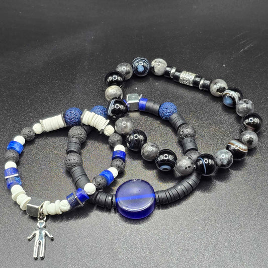 Blue Line Family Bracelet Set