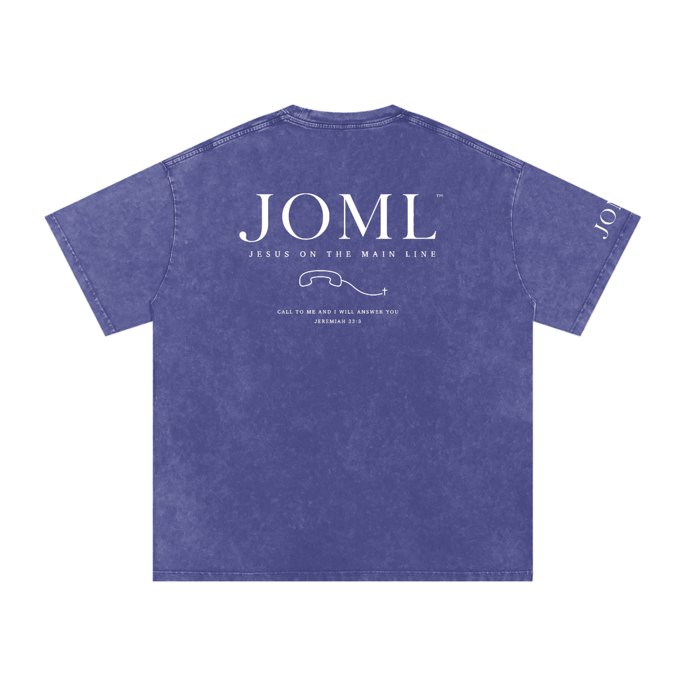 JESUS ON THE MAIN LINE - Snow Washed Oversized Cotton T-Shirt