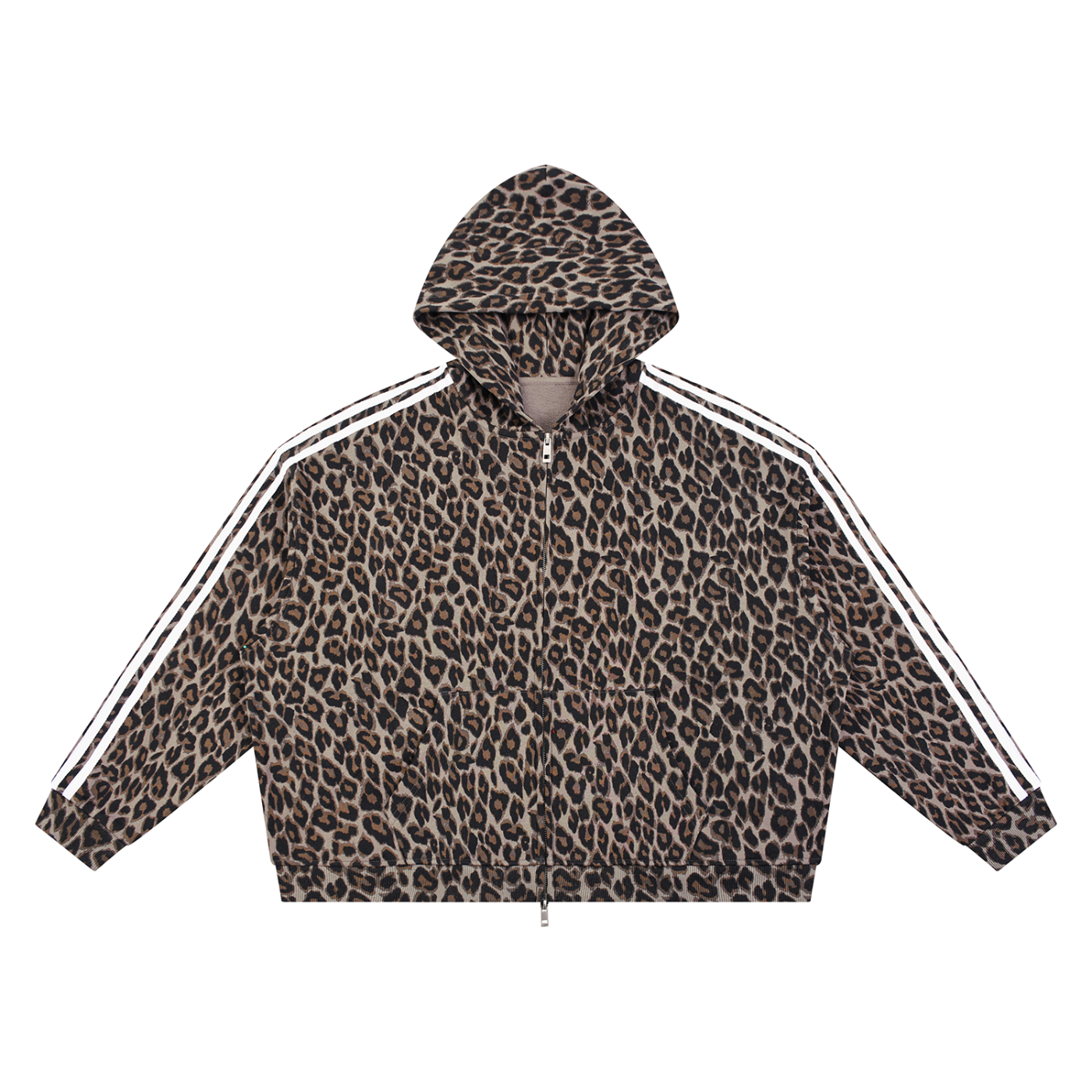 JESUS ON THE MAIN LINE - Unisex Leopard Full Zip Hoodie