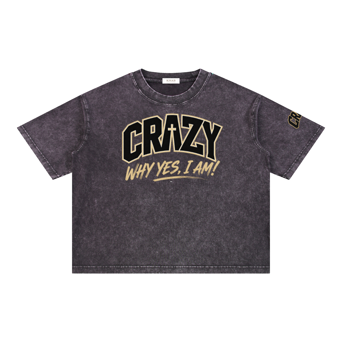 CRAZY COLLECTION - Mineral Wash Boxy Cotton T-Shirt
