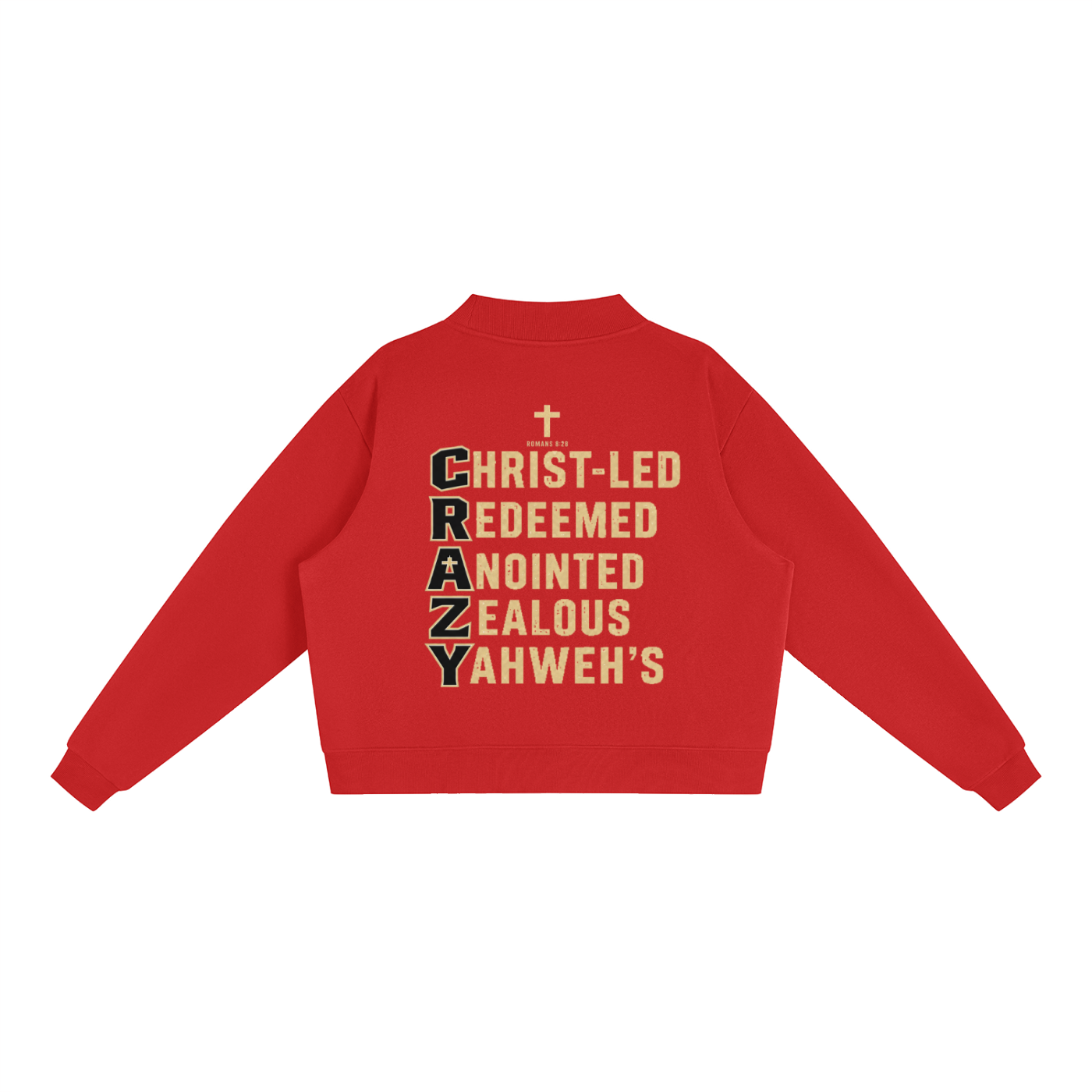 CRAZY COLLECTION - Essential Fleece Mock-Neck Crew Sweatshirt
