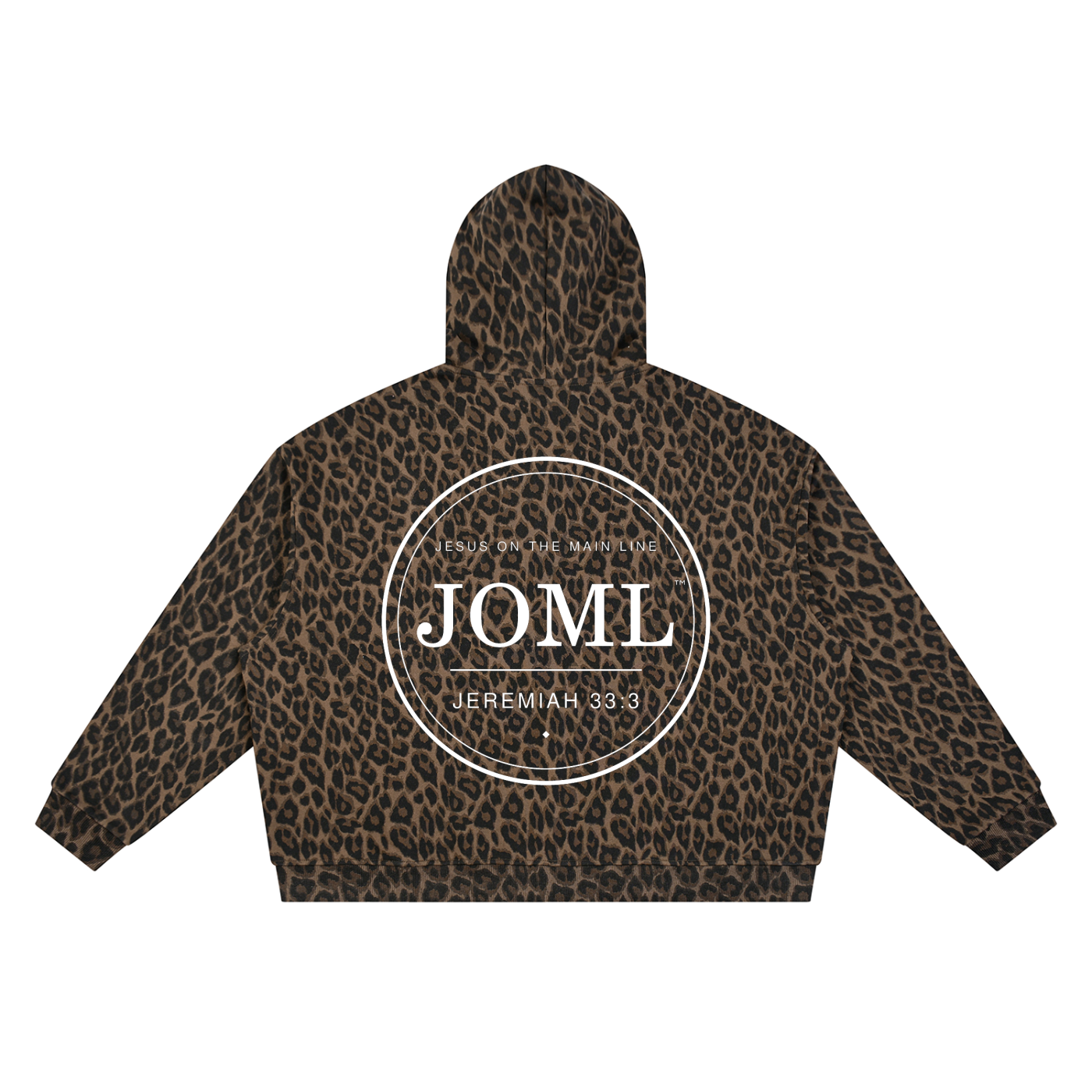 JESUS ON THE MAIN LINE - Unisex Leopard Full Zip Hoodie