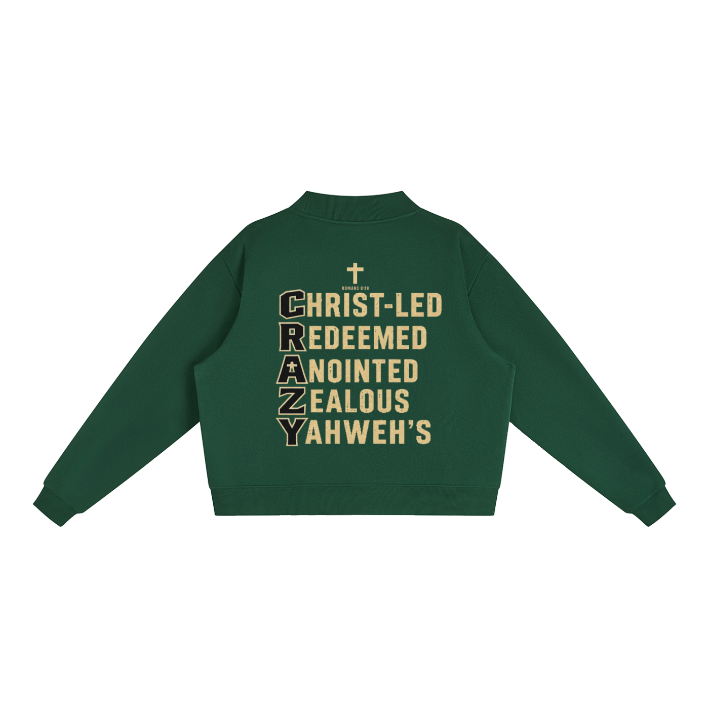 CRAZY COLLECTION - Essential Fleece Mock-Neck Crew Sweatshirt