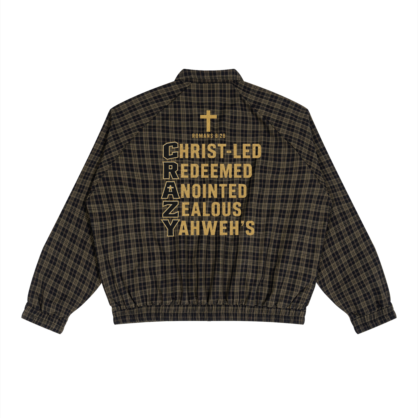 CRAZY - Unisex Plaid Full-Zip Track Jacket