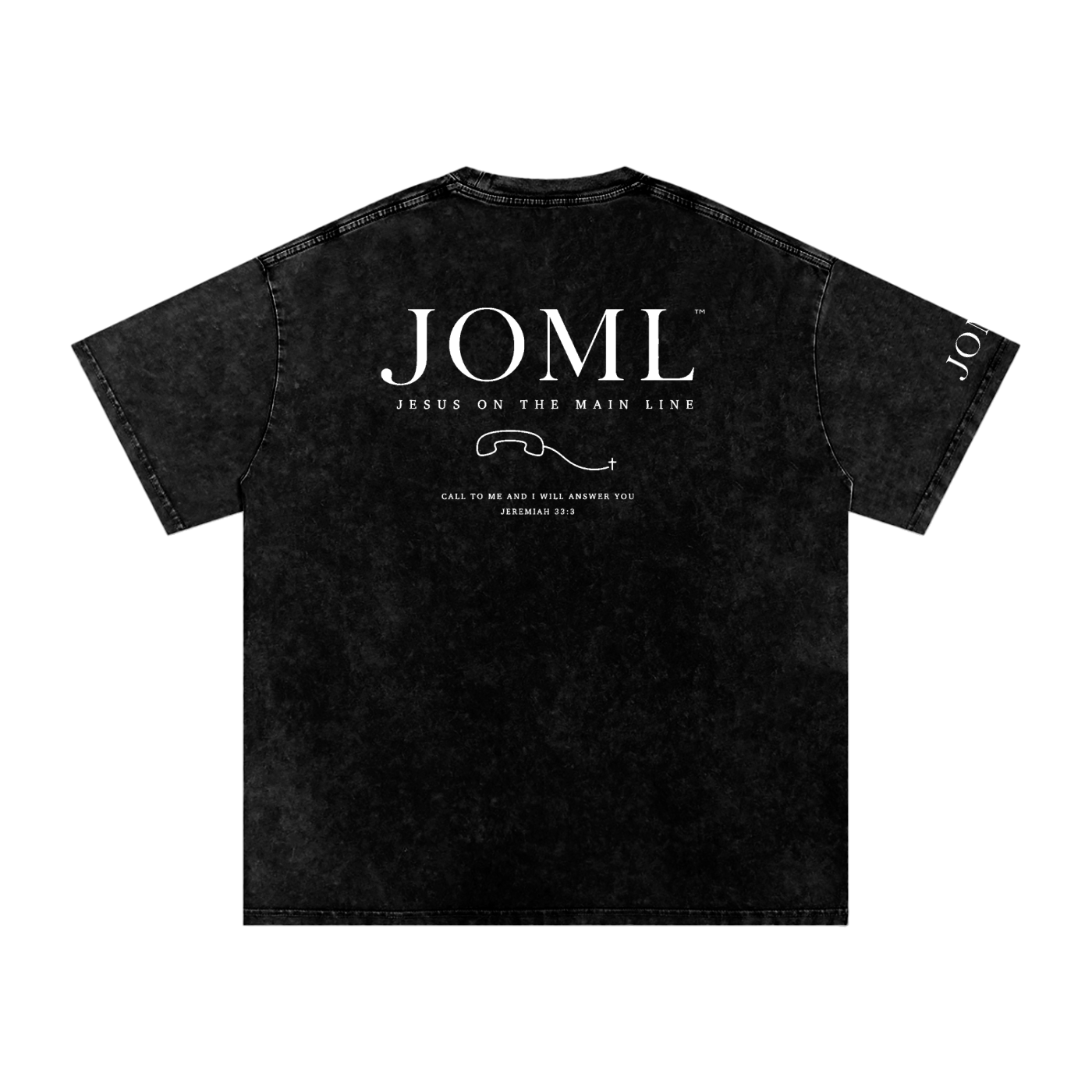 JESUS ON THE MAIN LINE - Snow Washed Oversized Cotton T-Shirt