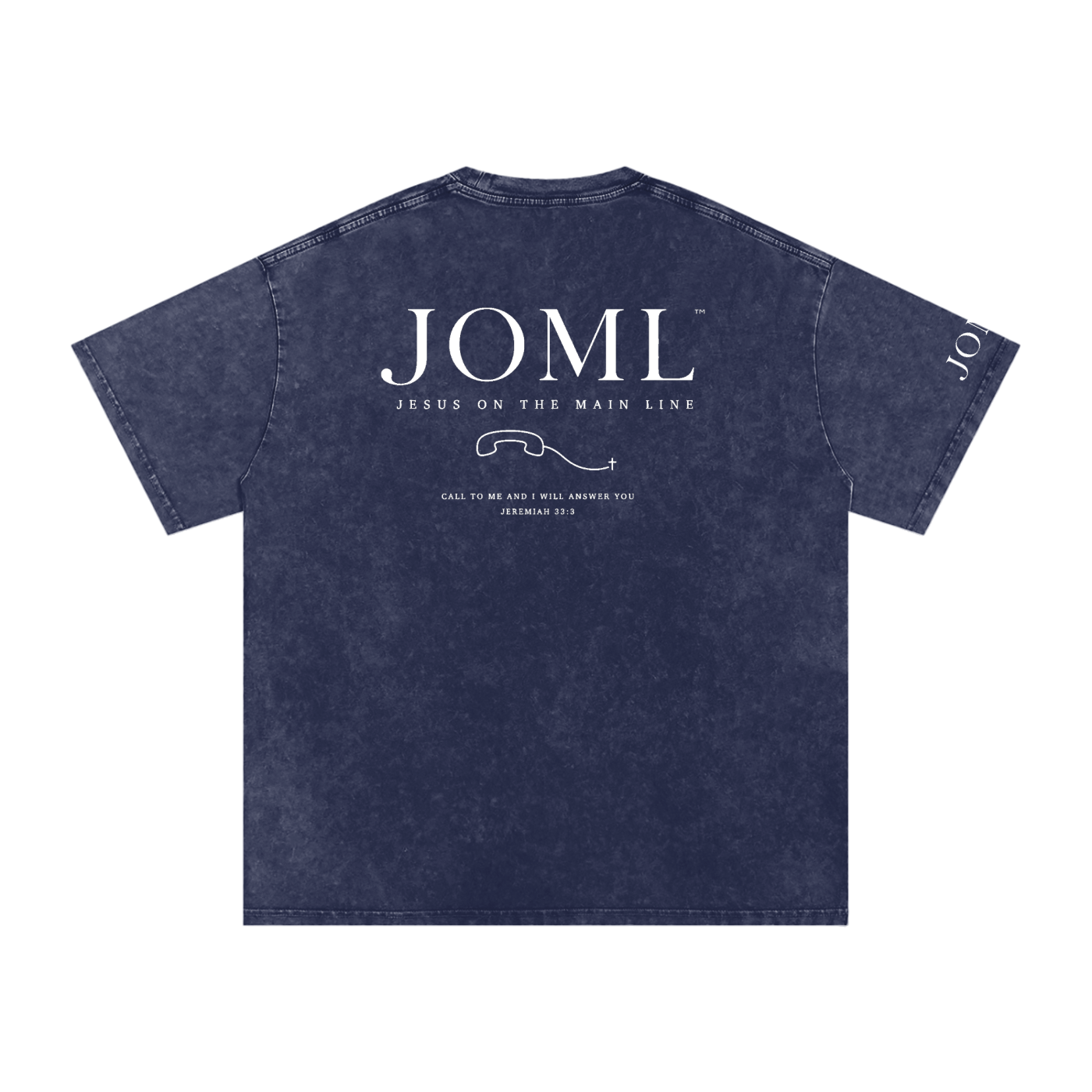 JESUS ON THE MAIN LINE - Snow Washed Oversized Cotton T-Shirt