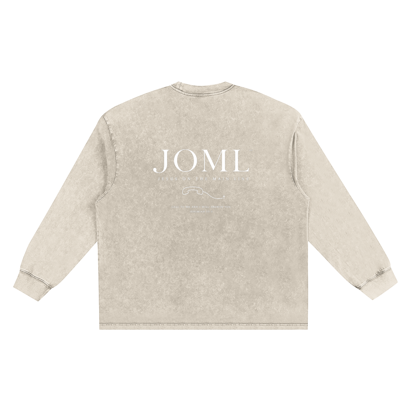 JESUS ON THE MAIN LINE - Snow Washed Frayed Edge T-Shirt