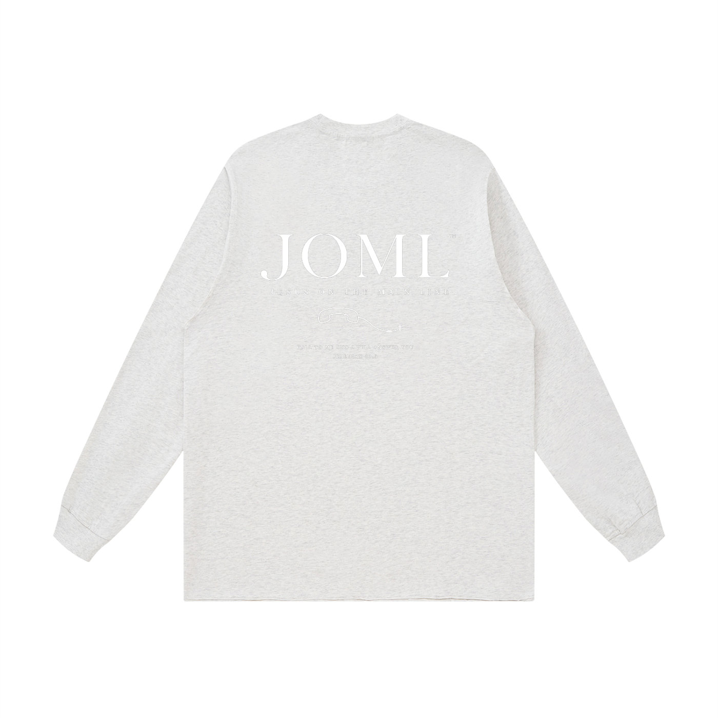 JESUS ON THE MAIN LINE - Unisex Raw Hem Long Sleeve T-Shirt