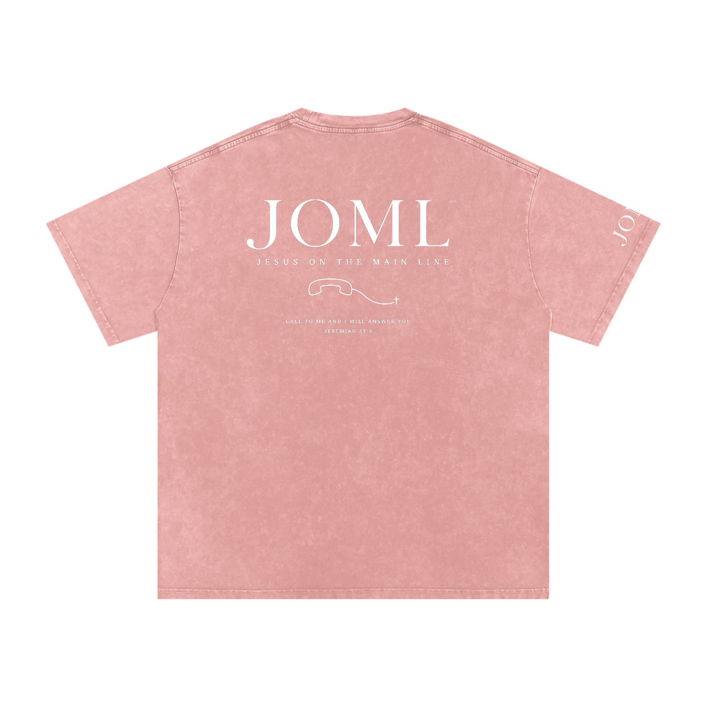 JESUS ON THE MAIN LINE - Snow Washed Oversized Cotton T-Shirt