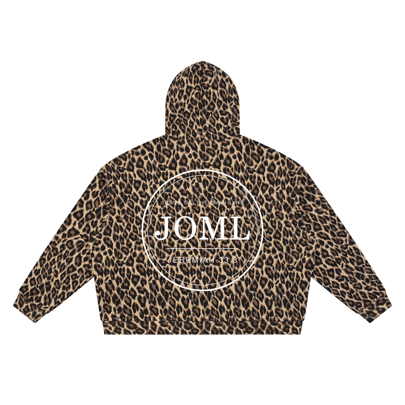 JESUS ON THE MAIN LINE - Unisex Leopard Full Zip Hoodie