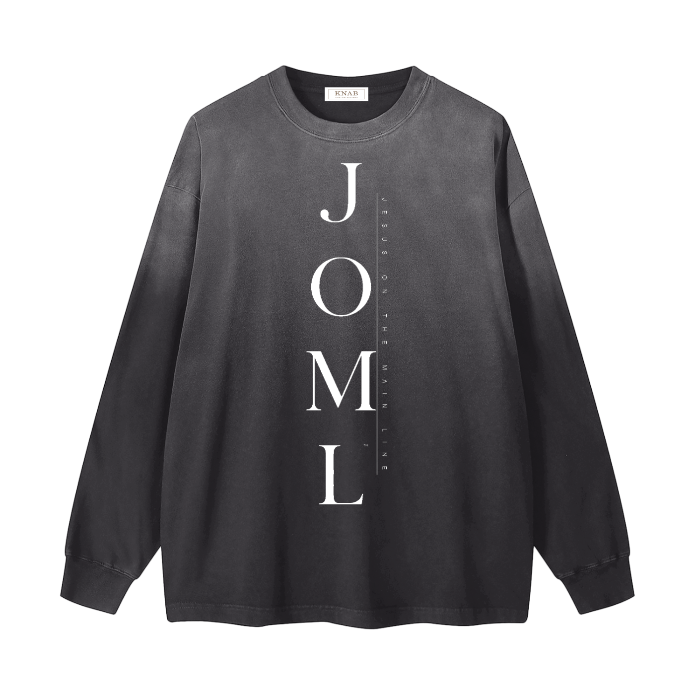 JESUS ON THE MAIN LINE - Gradient Washed Long Sleeve T-Shirt