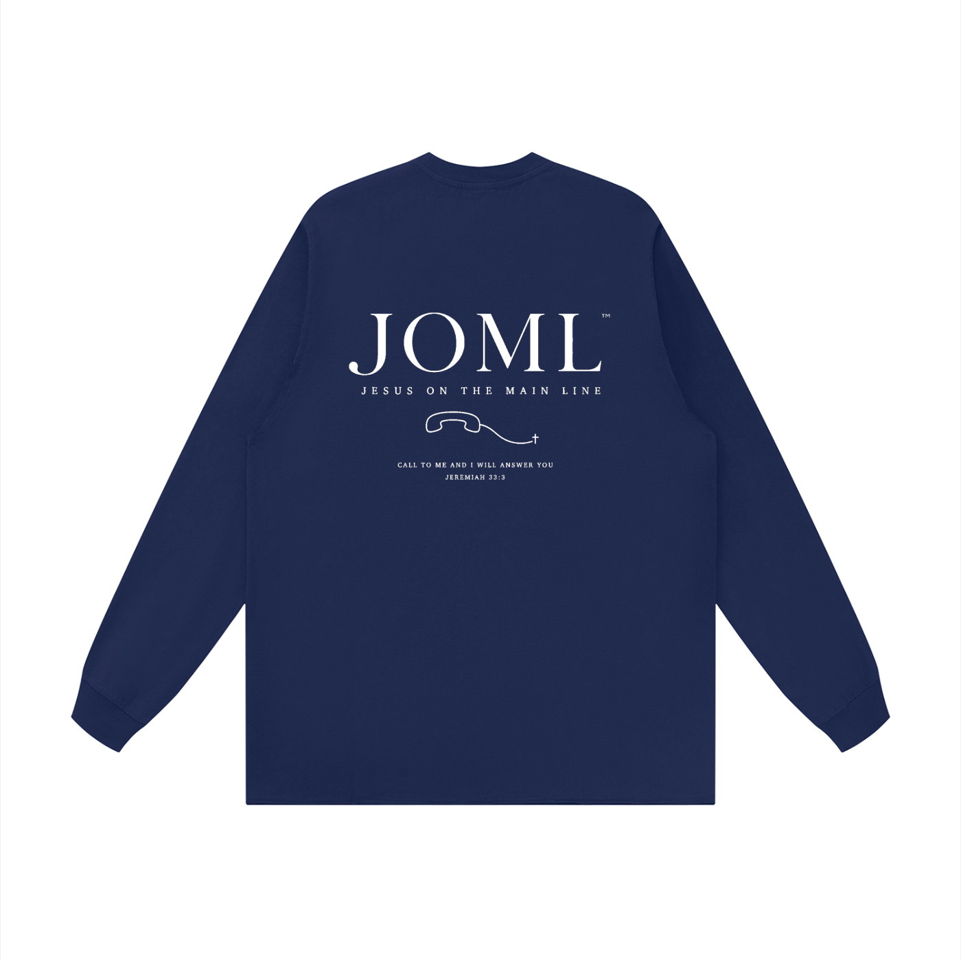 JESUS ON THE MAIN LINE - Unisex Raw Hem Long Sleeve T-Shirt