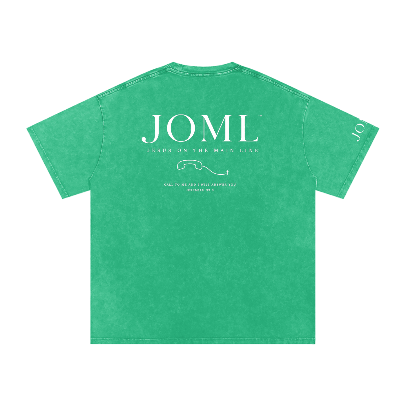 JESUS ON THE MAIN LINE - Snow Washed Oversized Cotton T-Shirt